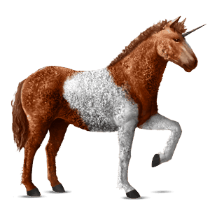 unicórnio de passeio appaloosa manta com pintas alazão