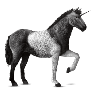 unicórnio de passeio cavalo andaluso ruço