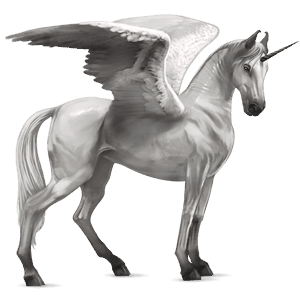 unicórnio de passeio alado puro sangue lusitano palomino