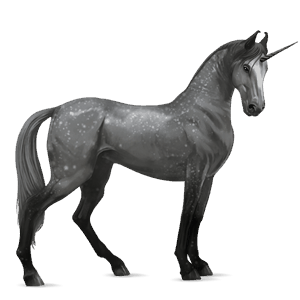 unicórnio de passeio cavalo andaluso ruço pigarço