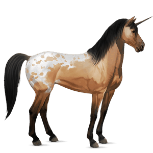 unicórnio de passeio cavalo Árabe castanho escuro