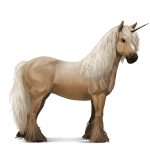 unicórnio de passeio gypsy vanner tobiano palomino