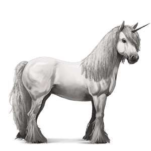 unicórnio de passeio cavalo andaluso ruço pigarço