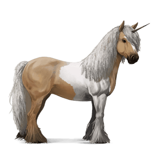 unicórnio de passeio paint horse tovero castanho escuro