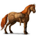 pégaso de trabalho cavalo drum tobiano com manchas pretas