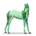 cavalo do arco-íris forest green