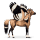 cavalo errante dos pássaros poupa