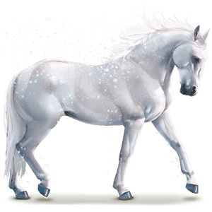 cavalo da água floco de neve